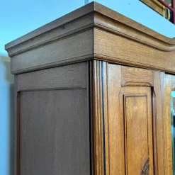 Pamono Vintage Art Nouveau Wardrobe in Oak, 1920><noscript><img width=