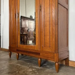 Pamono Vintage Art Nouveau Wardrobe in Oak, 1920><noscript><img width=