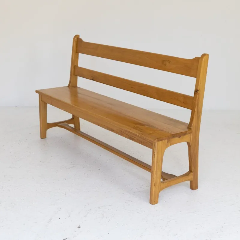 Pamono Vintage Ash Wood Benches, Set of 2> Benches