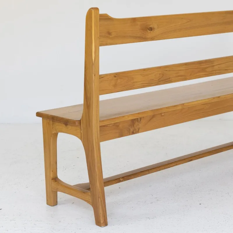 Pamono Vintage Ash Wood Benches, Set of 2> Benches
