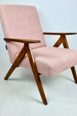 Pamono Vintage B-310 VAR Armchair in Pink Bouclé, 1970s><noscript><img width=