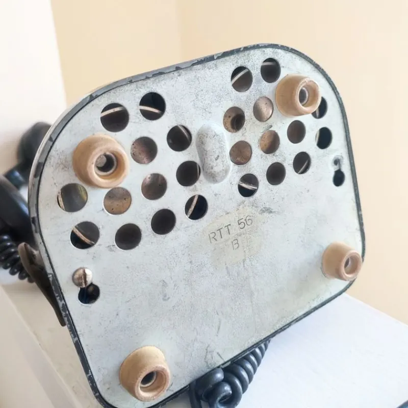 Best Pamono Vintage Bakelite Phone with Rotary Dial and Brass Carry Handle from Bell Telephone, Antwerp, Belgium, 1930s