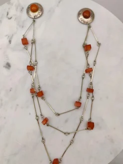 Pamono Vintage Baltic Amber Double Brooch> Brooches