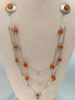 Pamono Vintage Baltic Amber Double Brooch><noscript><img width=