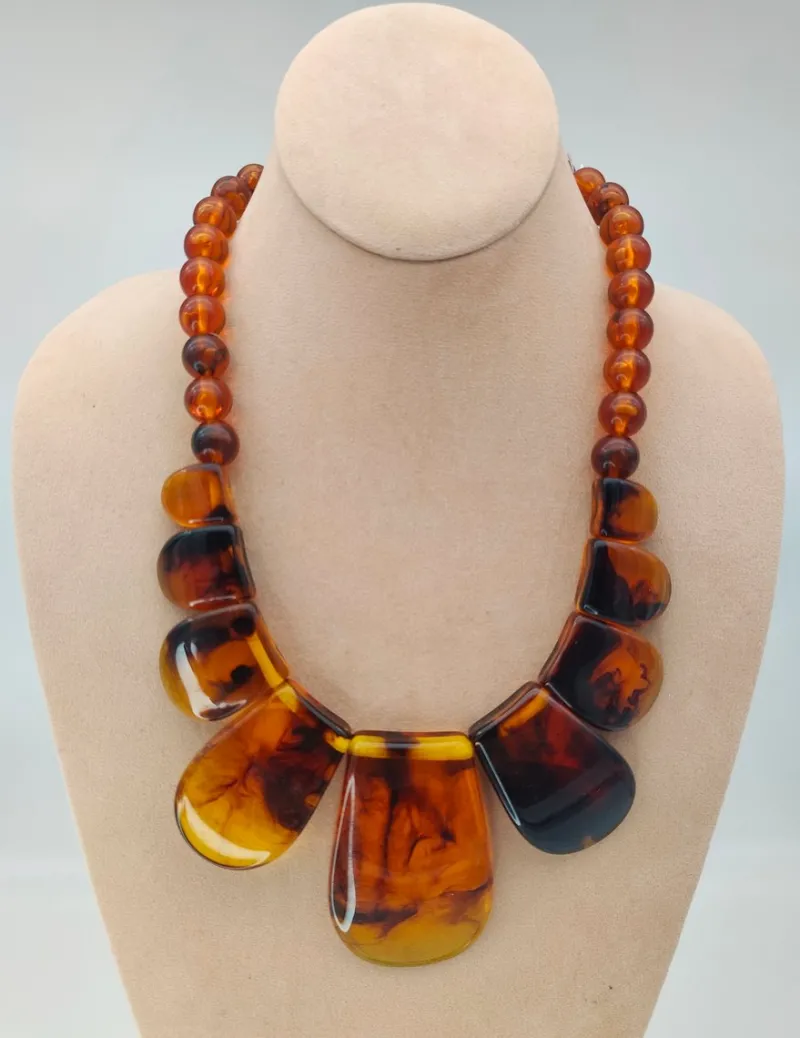 Pamono Vintage Baltic Amber Necklace> Necklaces