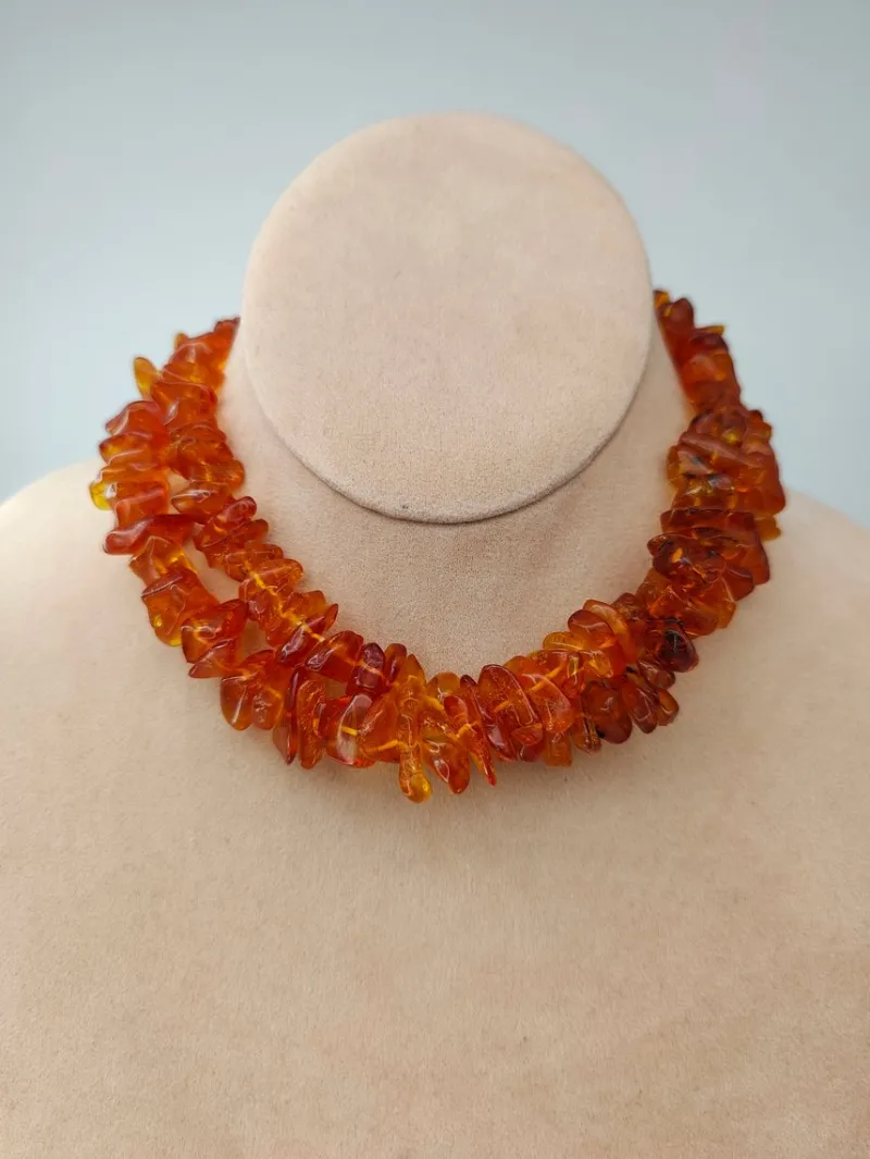 Pamono Vintage Baltic Amber Necklace, Bracelet and Earrings, Set of 4> Necklaces