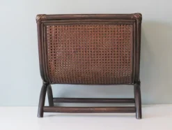 Outlet Pamono Vintage Bamboo & Webbing Magazine Rack, Italy, 1960s
