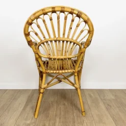 Pamono Vintage Bamboo and Rattan Armchair, 1950s><noscript><img width=