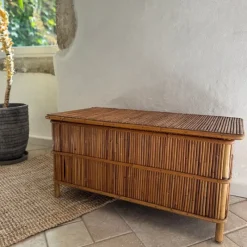 Pamono Vintage Bamboo Chest by Audoux Minnet, 1950s> Dressers, Commodes & Chests