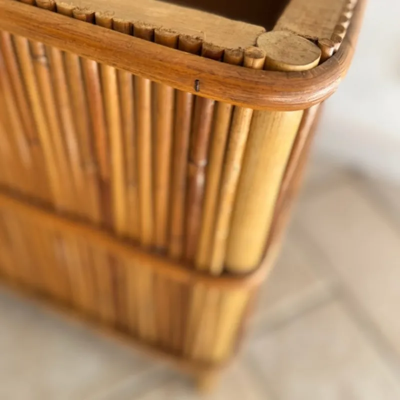 Pamono Vintage Bamboo Chest by Audoux Minnet, 1950s> Dressers, Commodes & Chests