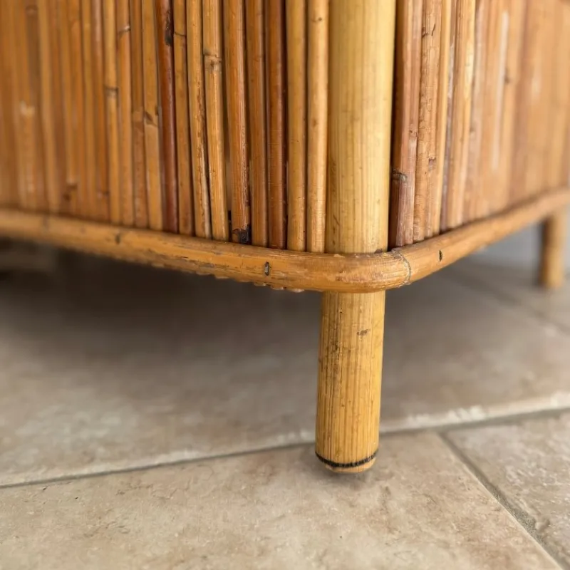Pamono Vintage Bamboo Chest by Audoux Minnet, 1950s> Dressers, Commodes & Chests