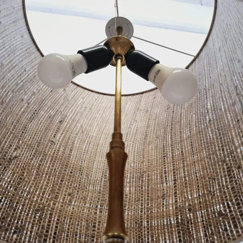 Best Pamono Vintage Bamboo Floor Lamp in Brass, 1960s