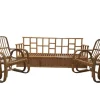 Pamono Vintage Bamboo Living Room Set from Vivai Del Sud, 1960s, Set of 3> Living Room Sets
