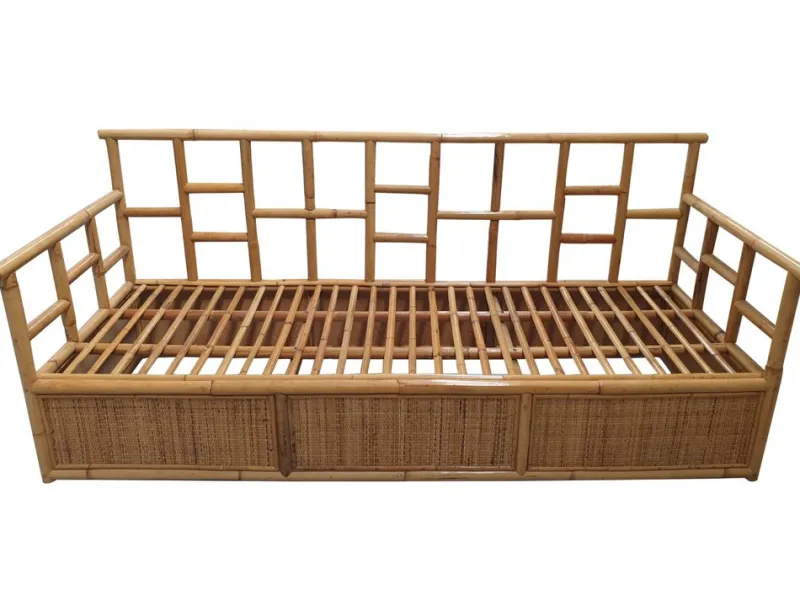 Pamono Vintage Bamboo Living Room Set from Vivai Del Sud, 1960s, Set of 3> Living Room Sets