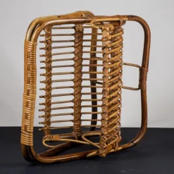 Pamono Vintage Bamboo Magazine Rack><noscript><img width=