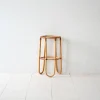 Pamono Vintage Bamboo Pedestal with Glass Top, 1960s> Pedestals And Columns
