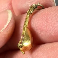 Hot Pamono Vintage Banjo Sitar 18k Yellow Gold Charm Pendant, 1960s