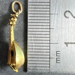Hot Pamono Vintage Banjo Sitar 18k Yellow Gold Charm Pendant, 1960s
