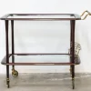 Online Pamono Vintage Bar Cart in Lacquered Wood and Brass, 1950s