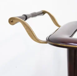 Online Pamono Vintage Bar Cart in Lacquered Wood and Brass, 1950s