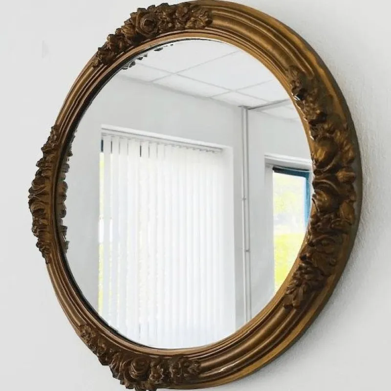 Pamono Vintage Baroque Style Gilt Framed Oval Mirror> Mirrors