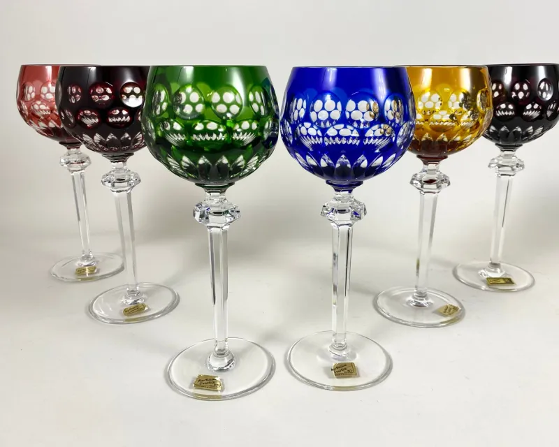 New Pamono Vintage Barthmann Crystal Wine Glasses, West Germany, 1960s, Set of 6