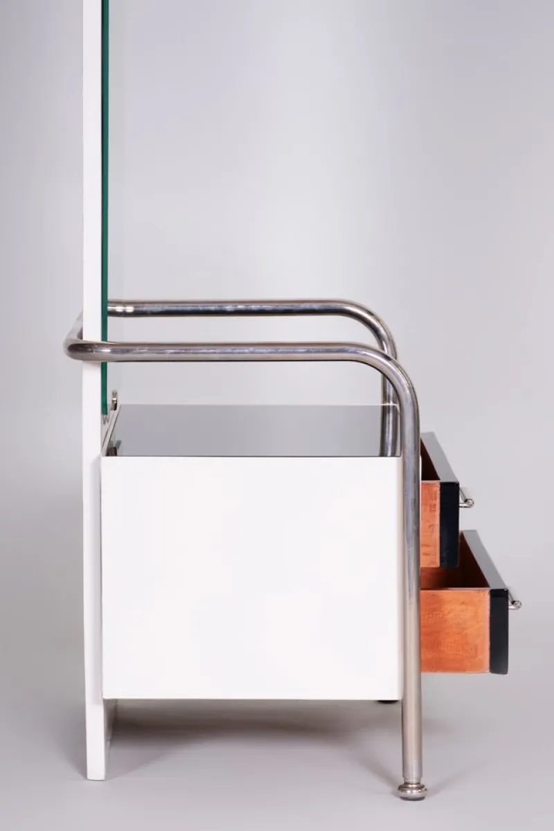 Pamono Vintage Bauhaus Black & White Dressing Table from Vichr, 1930s> Dressing Tables