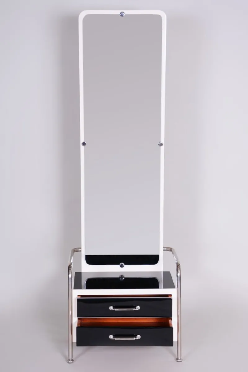 Pamono Vintage Bauhaus Black & White Dressing Table from Vichr, 1930s> Dressing Tables