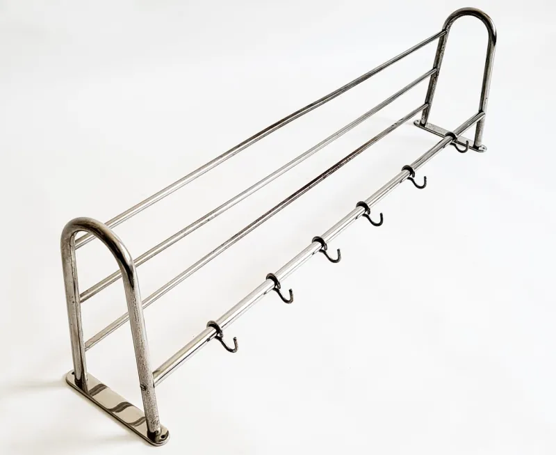 Clearance Pamono Vintage Bauhaus Chrome Wall Rack, 1930s