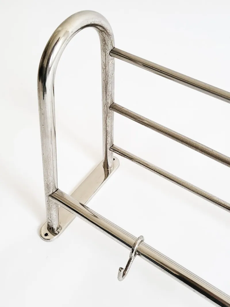 Clearance Pamono Vintage Bauhaus Chrome Wall Rack, 1930s