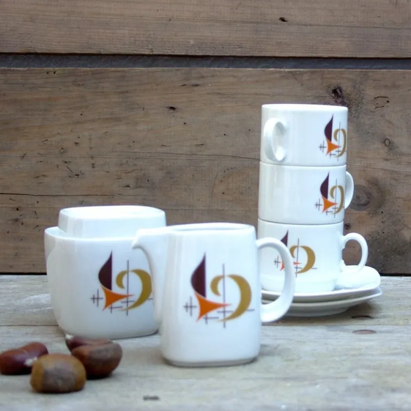Sale Pamono Vintage Bavarian Coffee Set from Schirnding Bavaria, 1950s, Set of 27