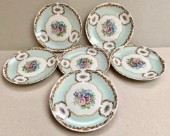 Clearance Pamono Vintage Bavarian Porcelain Floral Decor Dessert Snack Plates from Seltmann Weiden, 1960s, Set of 6