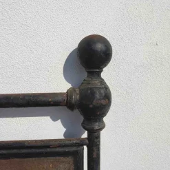 Pamono Vintage Bed Headboard and Footboard in Wrought Iron><noscript><img width=