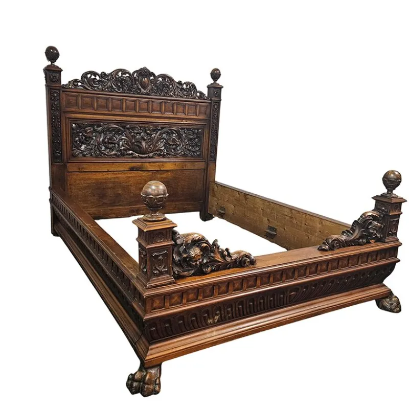 Outlet Pamono Vintage Bed in Wood