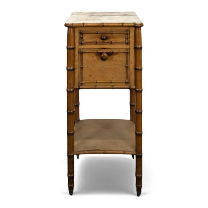 Outlet Pamono Vintage Bedside Table in Bamboo