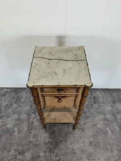 Outlet Pamono Vintage Bedside Table in Bamboo