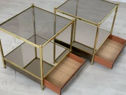 Pamono Vintage Bedside Tables in Glass><noscript><img width=