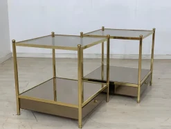 Pamono Vintage Bedside Tables in Glass><noscript><img width=
