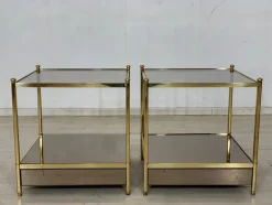 Pamono Vintage Bedside Tables in Glass><noscript><img width=