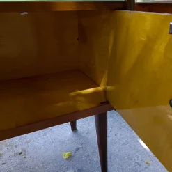 Pamono Vintage Bedside Tables with Glass Tops, Set of 2><noscript><img width=