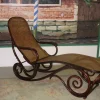 Outlet Pamono Vintage Beech, Mahogany, and Cane Chaise Lounge from Thonet