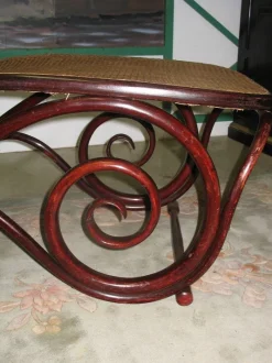 Outlet Pamono Vintage Beech, Mahogany, and Cane Chaise Lounge from Thonet