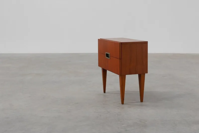 Pamono Vintage Belgian Teak Veneer Nightstand, 1950s> Nightstands
