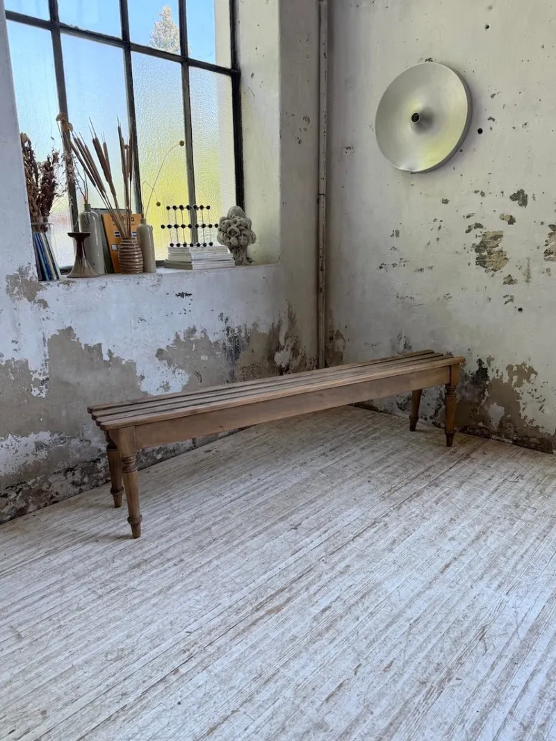 Discount Pamono Vintage Benches with Oak and Beech Slats, 1950, Set of 2