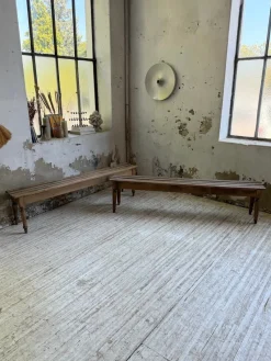 Discount Pamono Vintage Benches with Oak and Beech Slats, 1950, Set of 2