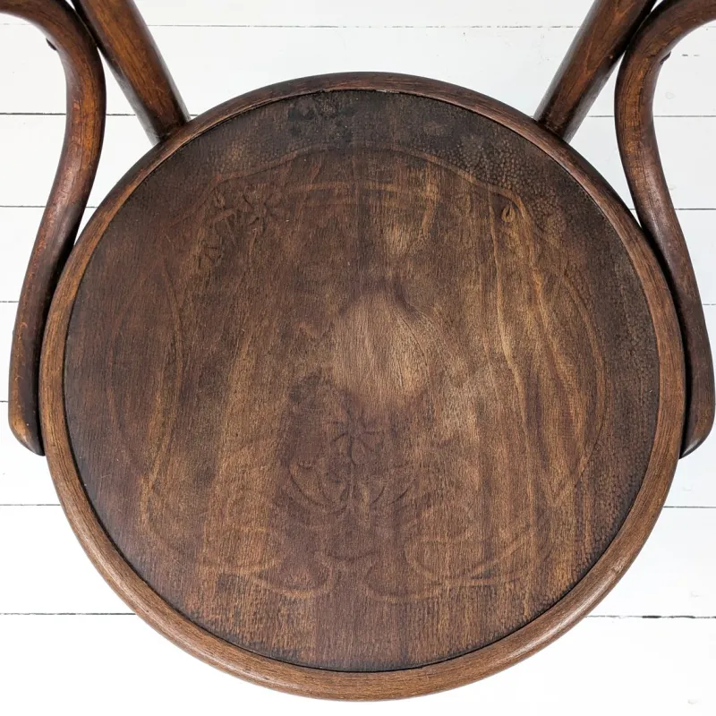 Pamono Vintage Bentwood Chair with Armrests, Mazowia Noworadomsk> Office Chairs