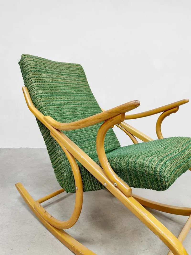 Clearance Pamono Vintage Bentwood Rocking Chair Rocking Chair by Antonin Suman, 1960s