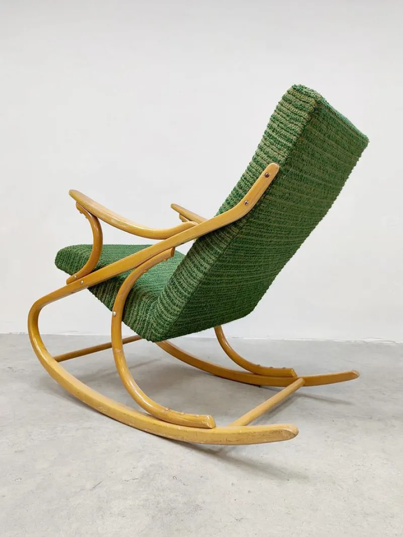 Clearance Pamono Vintage Bentwood Rocking Chair Rocking Chair by Antonin Suman, 1960s