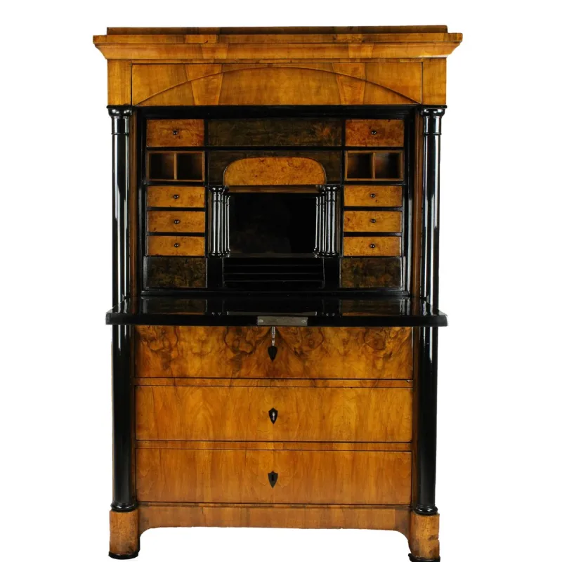 Pamono Vintage Biedermeier Secretaire in Walnut> Secretaires
