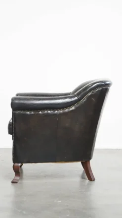 Online Pamono Vintage Black Cowhide Armchair